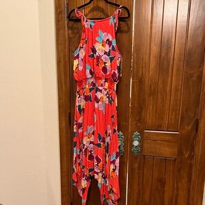 Maurices Vibrant Floral Jumpsuit - Red Multi